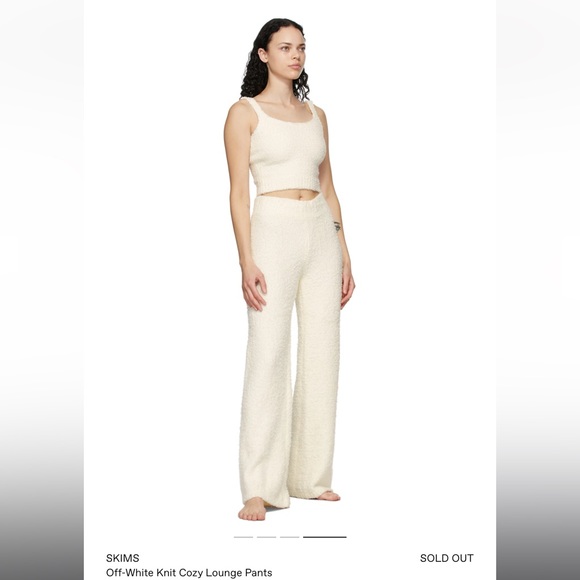 SKIMS Pants & Jumpsuits Skims Offwhite Knit Cozy Lounge Pants — free download
